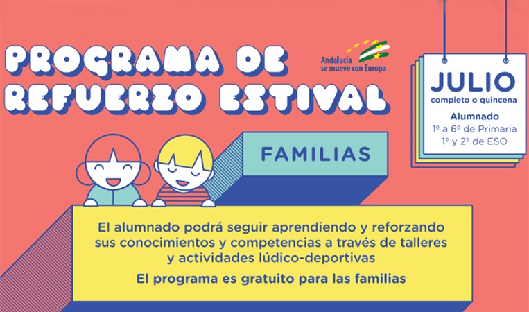 Abierto plazo para inscribir a alumnos en el Programa de refuerzo estival