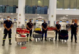 Bomberos andaluces acuden a Beirut para colaborar en las tareas de búsqueda y rescate de supervivientes