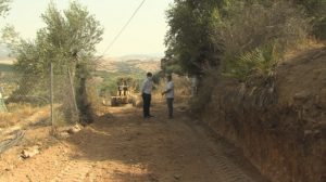 Comenzadas las labores de arreglo para los cinco caminos rurales de Coín afectados por las lluvias