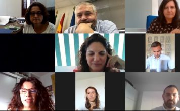 El Consejo Rector de la Aacid reunido este jueves y presidido por la consejera de Igualdad, Políticas Sociales y Conciliación, Rocío Ruiz - JUNTA
