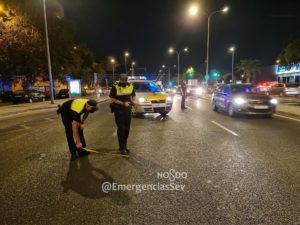 Una mujer resulta herida tras ser atropellada por una furgoneta en la Avenida Andalucía de Sevilla