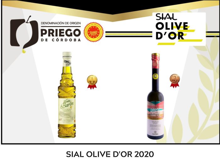 Dos AOVE de Priego de Córdoba, reconocidos en L'Olive D'Or de Canadá