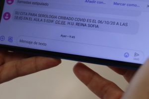 Hospital de Córdoba implanta sistema 'sms' para dar cita y comunicar resultados covid