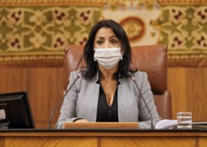 La presidenta del Parlamento, Marta Bosquet. / Foto: Parlamento Andaluz. / Europa Press.