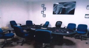 Sala del casino desmantelado en Nervión. / Foto: Cuerpo Nacional de Policía. / Europa Press.