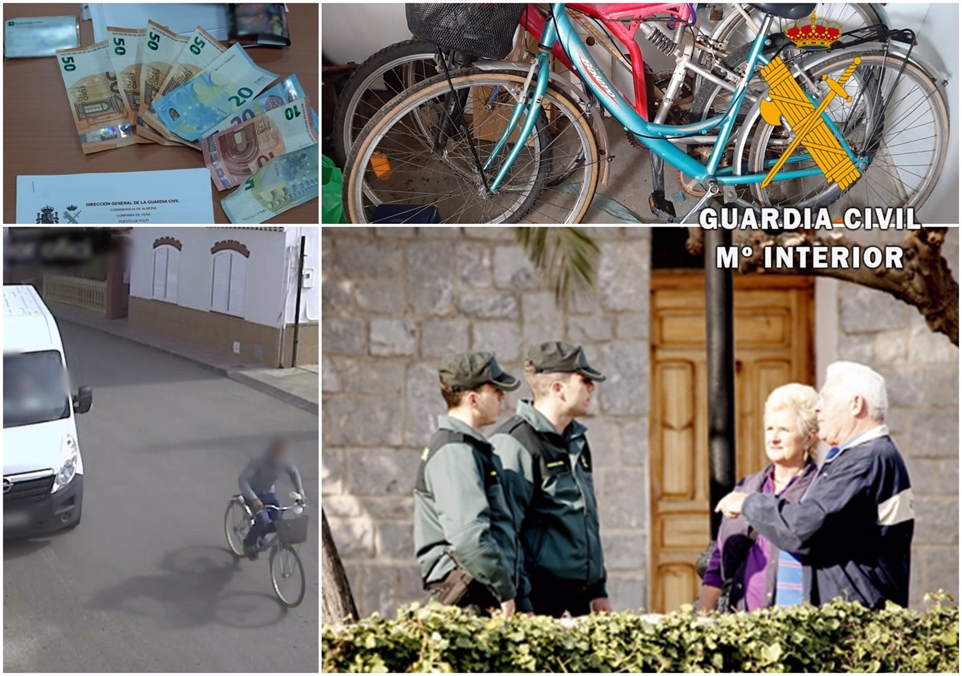 Imágenes de la Guardia Civil tras la detención por un robo en Pulpí (Almería). / Foto: Guardia Civil. / Europa Press.