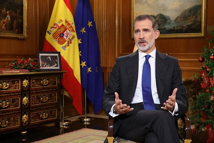 El Rey Felipe VI, durante su mensaje de Navidad. / Foto: Europa Press.