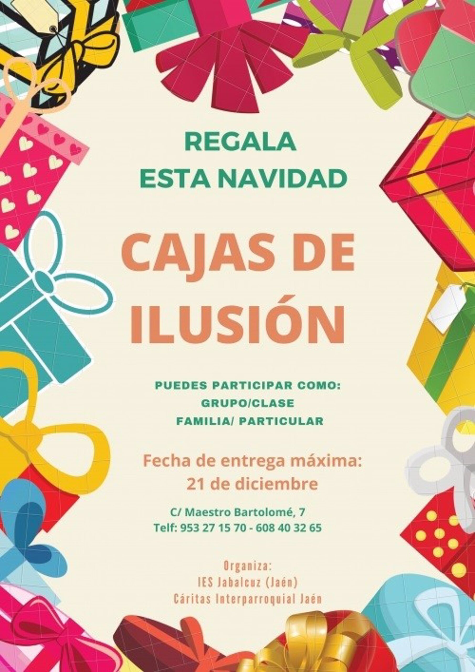 Cartel del proyecto 'Cajas de ilusión'. / Foto: Cáritas. / Europa Press.