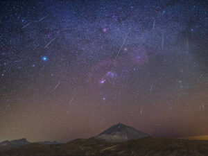 Imágenes de la lluvia de estrellas conocida como las Gemínidas. / Foto: IAC.