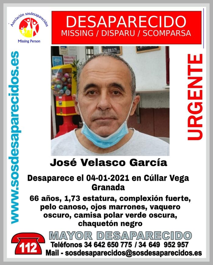 Buscan a un hombre desaparecido en Cúllar Vega