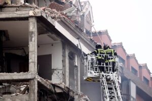 Explosión en un edificio de Madrid. / Foto: Eduardo Parra. / Europa Press.