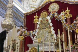 Virgen del Rocío, en la parroquia de la Asunción. / Foto: Archivo / Hermandad Matriz. / Europa Press.