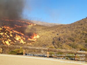 Estabilizan el incendio declarado en Castro de Filabres