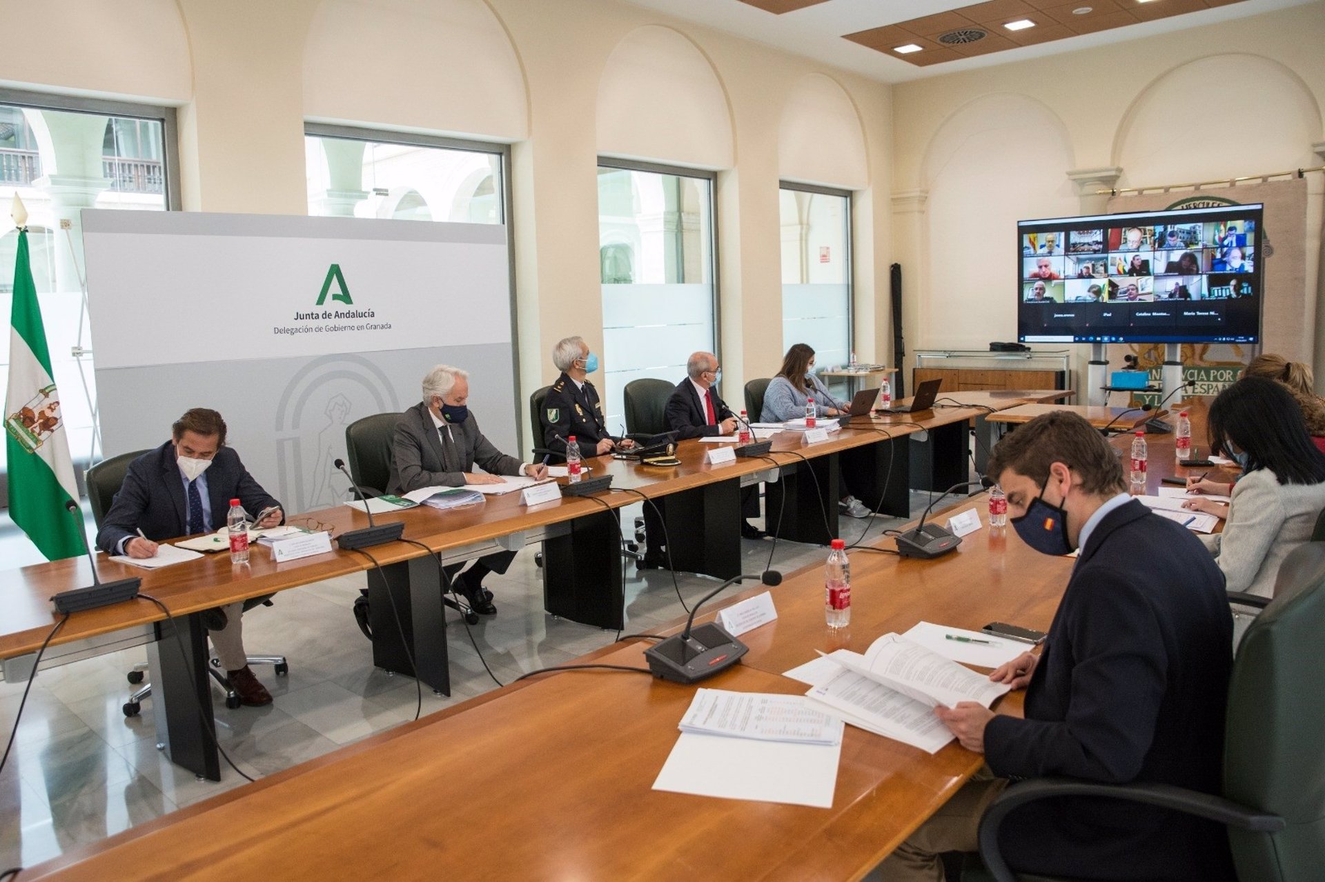 Comité Asesor provincial de Plan de Emergencia ante el Riesgo Sísmico. / Foto: Junta de Andalucía. / Europa Press.