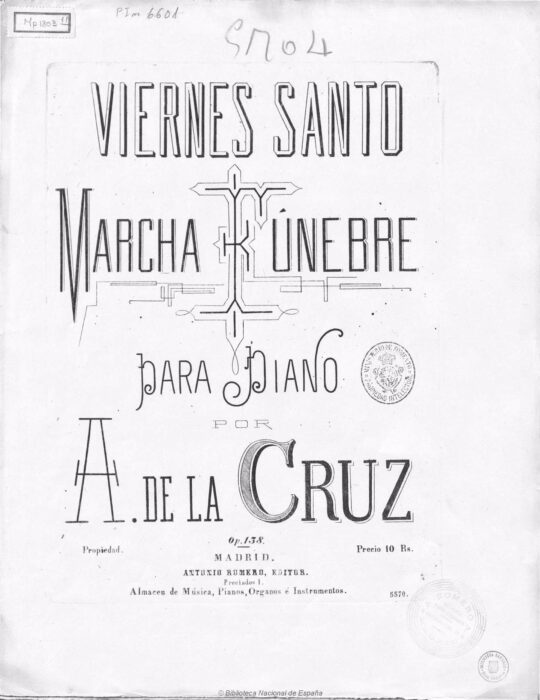 La primera marcha procesional de Semana Santa de Granada data de 1875