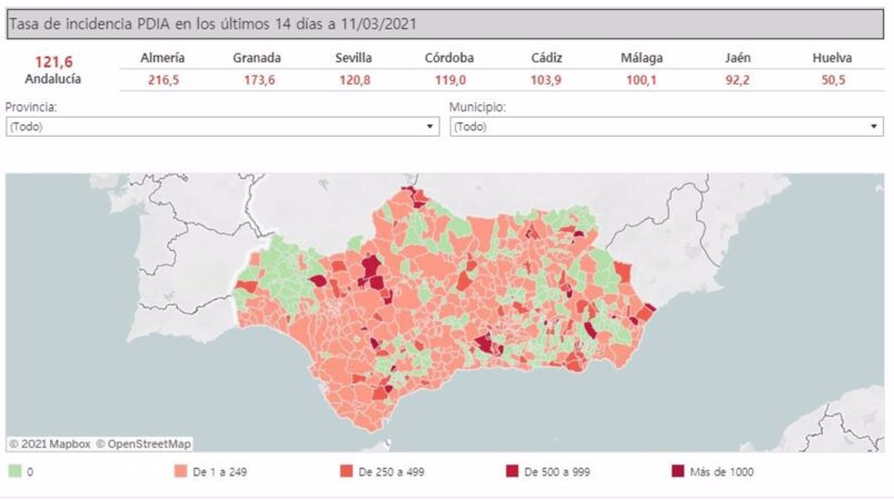 Solo 28 municipios andaluces mantendrán el cierre perimetral a partir de mañana