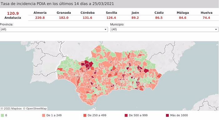 Andalucía actualiza los municipios con cierre perimetral: una lista con 40 nombres