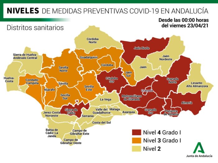 ¿Sabes en qué nivel de alerta se encuentra tu distrito sanitario?