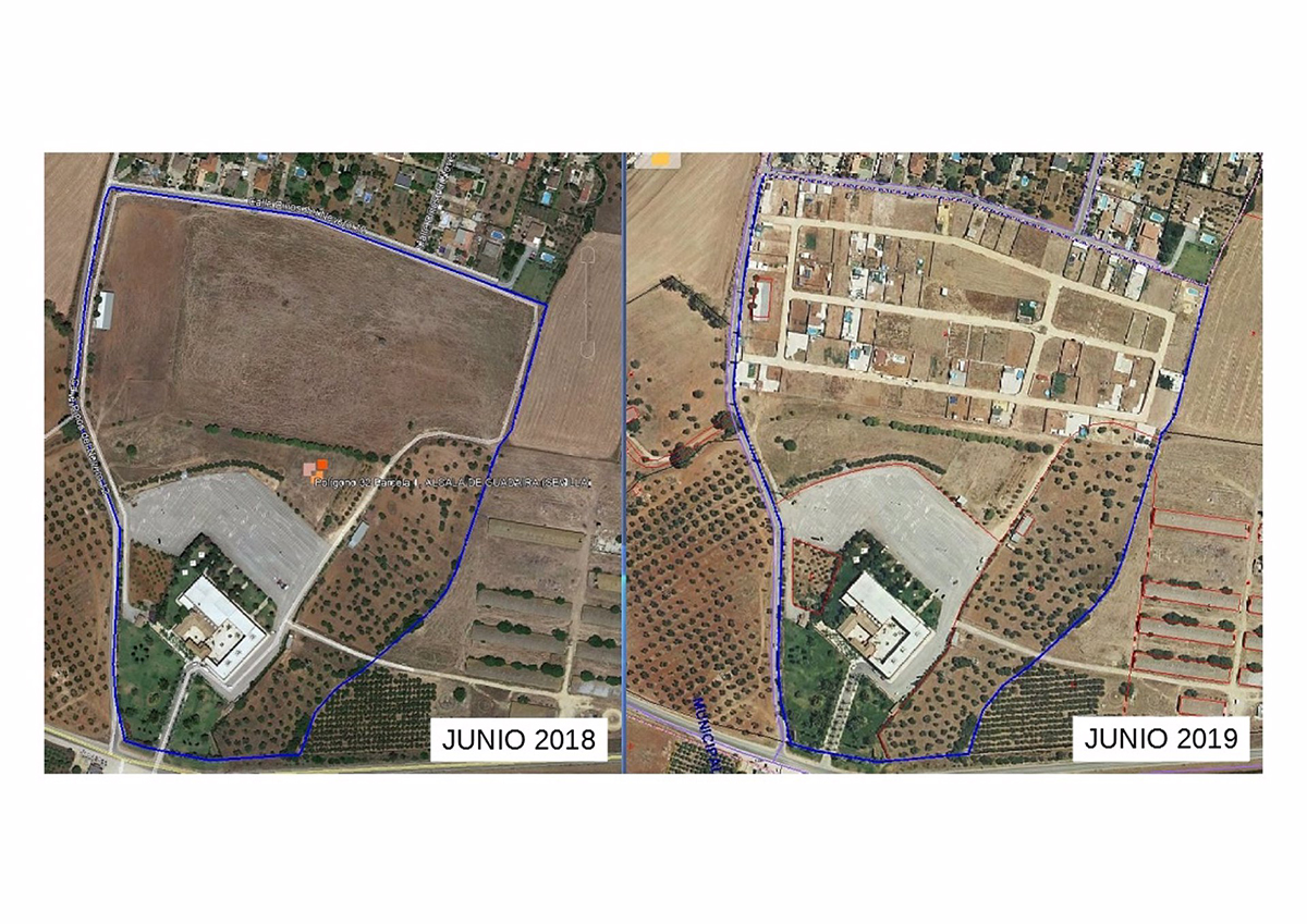 Una parcelación ilegal en Alcalá de Guadaíra, sancionada con casi 900.000 euros