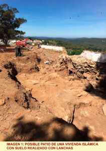 Hallan restos de una posible vivienda islámica junto al Castillo de Cortegana