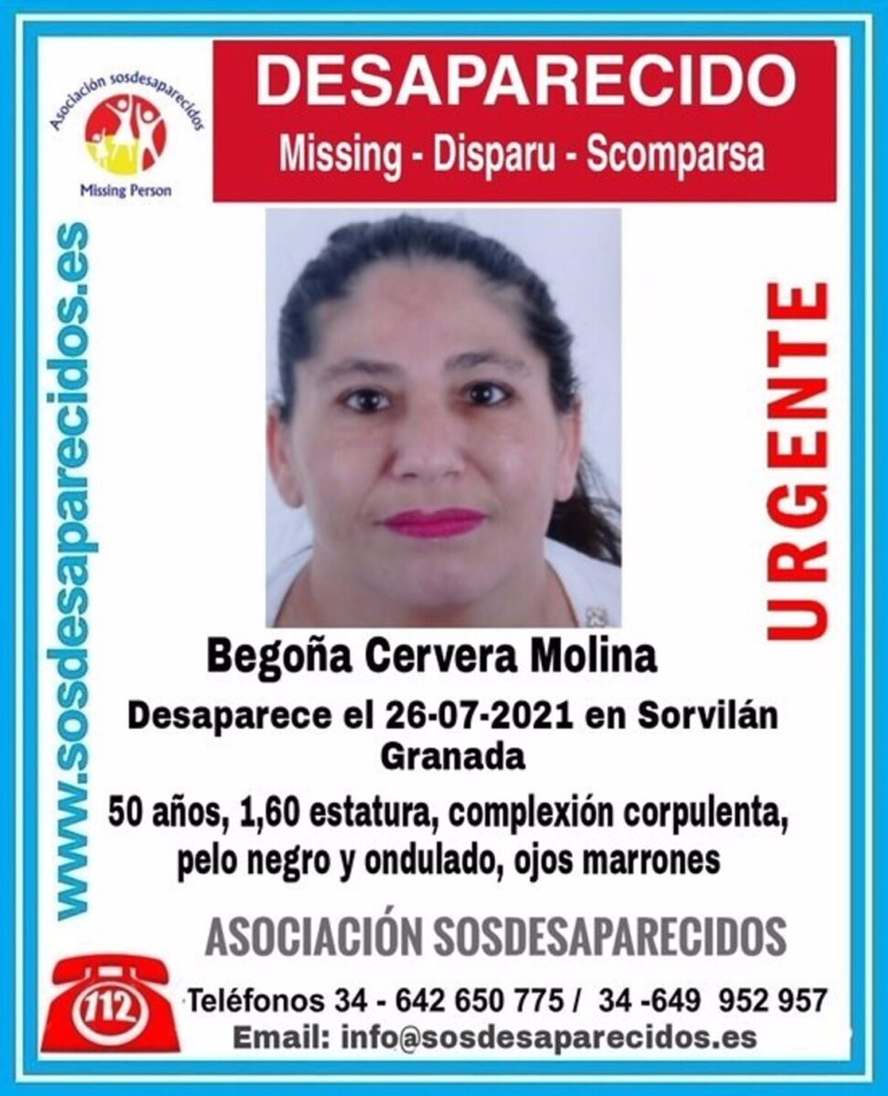 Buscan a una mujer de 50 años desaparecida en la localidad granadina de Sorvilán