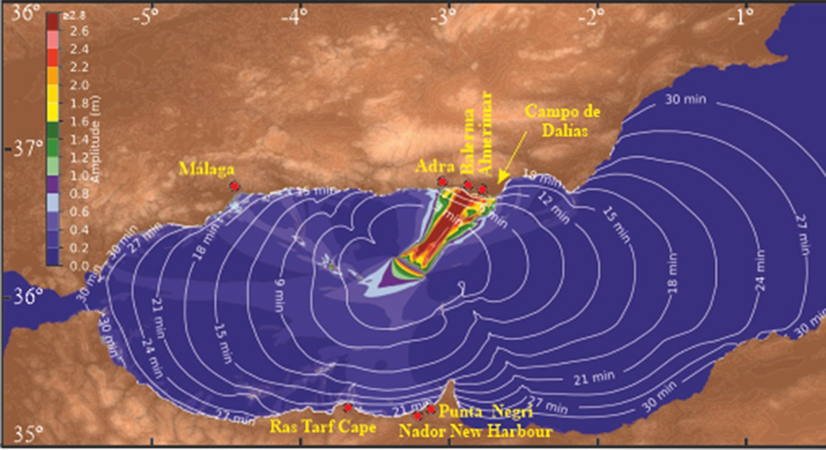 Una simulación alerta del impacto en la costa andaluza de un tsunami en la falla de Averroes