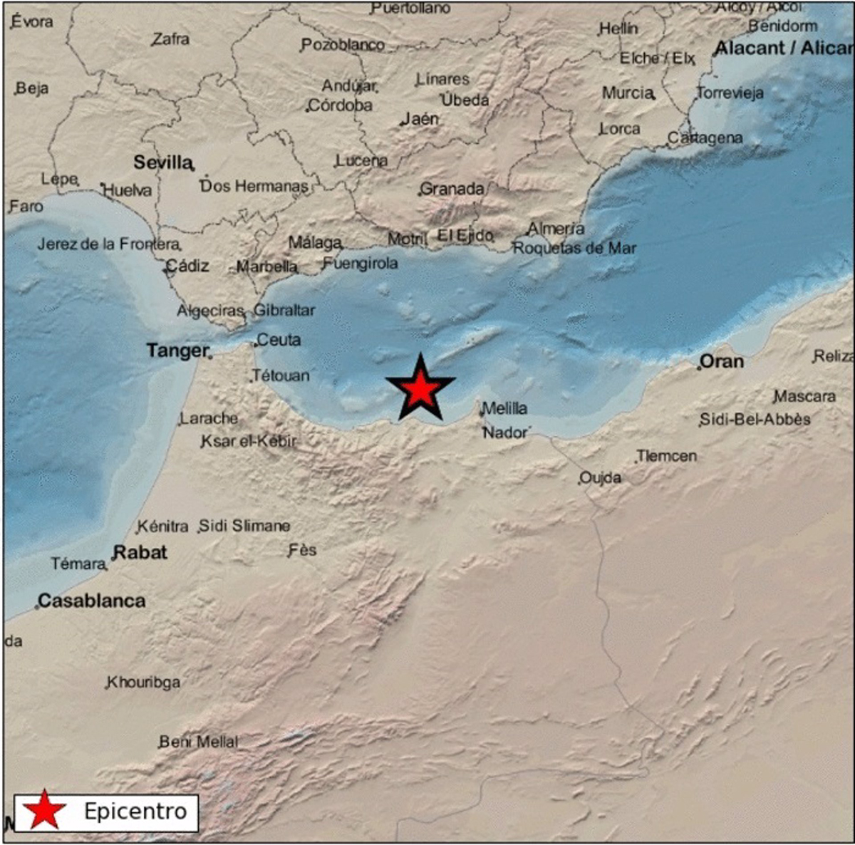 Registran una serie sísmica con 1.500 terremotos en el sur de Alborán desde abril