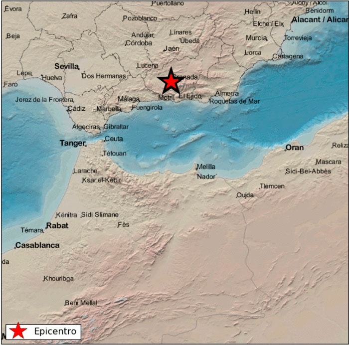 Dos terremotos sin daños en la provincia de Granada de 2,5 y 2,2