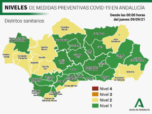 Cinco capitales andaluzas bajan al nivel 1 y el resto se mantiene en el 2