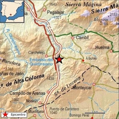 Jaén registra un pequeño terremoto sin consecuencias