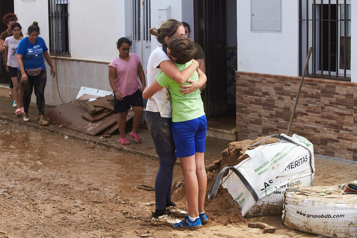 Avalancha de solidaridad en Huelva con las familias afectadas por el temporal