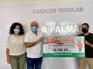 Gines dona 16.000 euros para los damnificados por el volcán de La Palma