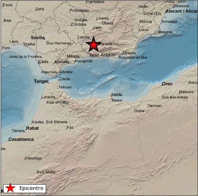 Registrado un terremoto en Chauchina sin dejar daños