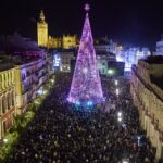 Sevilla enciende el árbol de luces led más grande de Europa