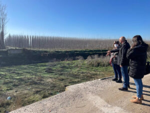 Lorca y un puente peatonal sobre el Genil en Fuente Vaqueros