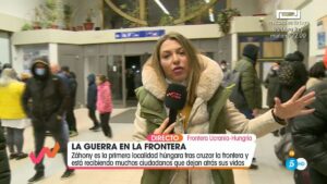 La periodista sevillana Arancha Pérez, en primera línea con los refugiados ucranianos