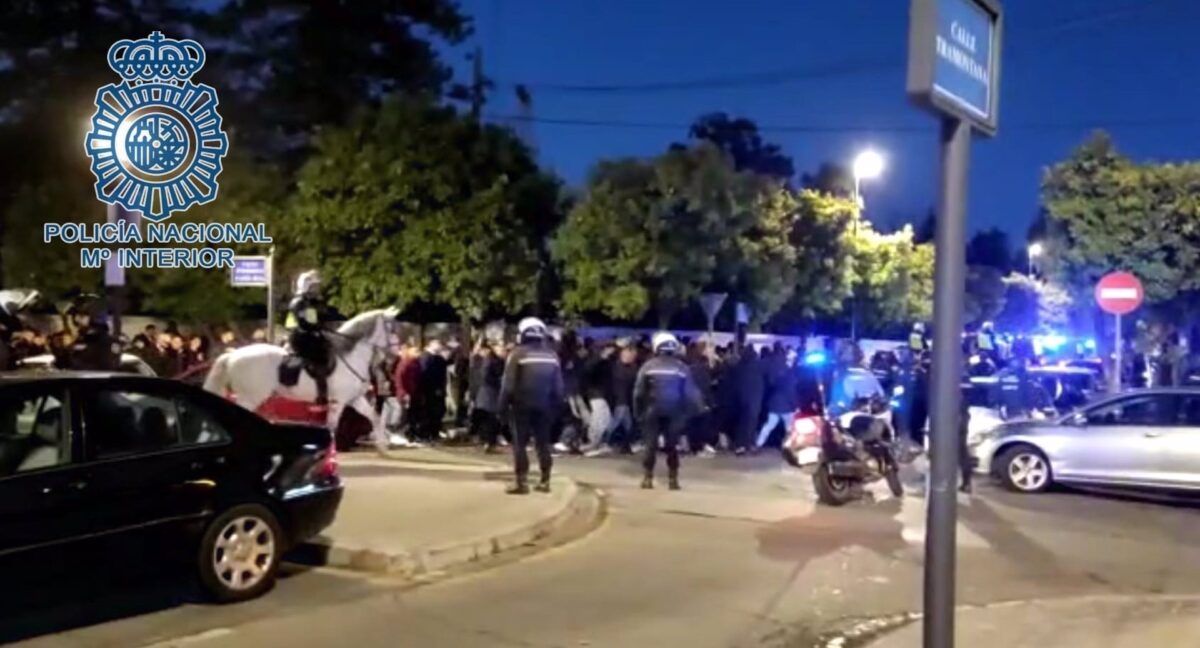 Policía Nacional evita nuevos enfrentamientos entre ultras de Sevilla
