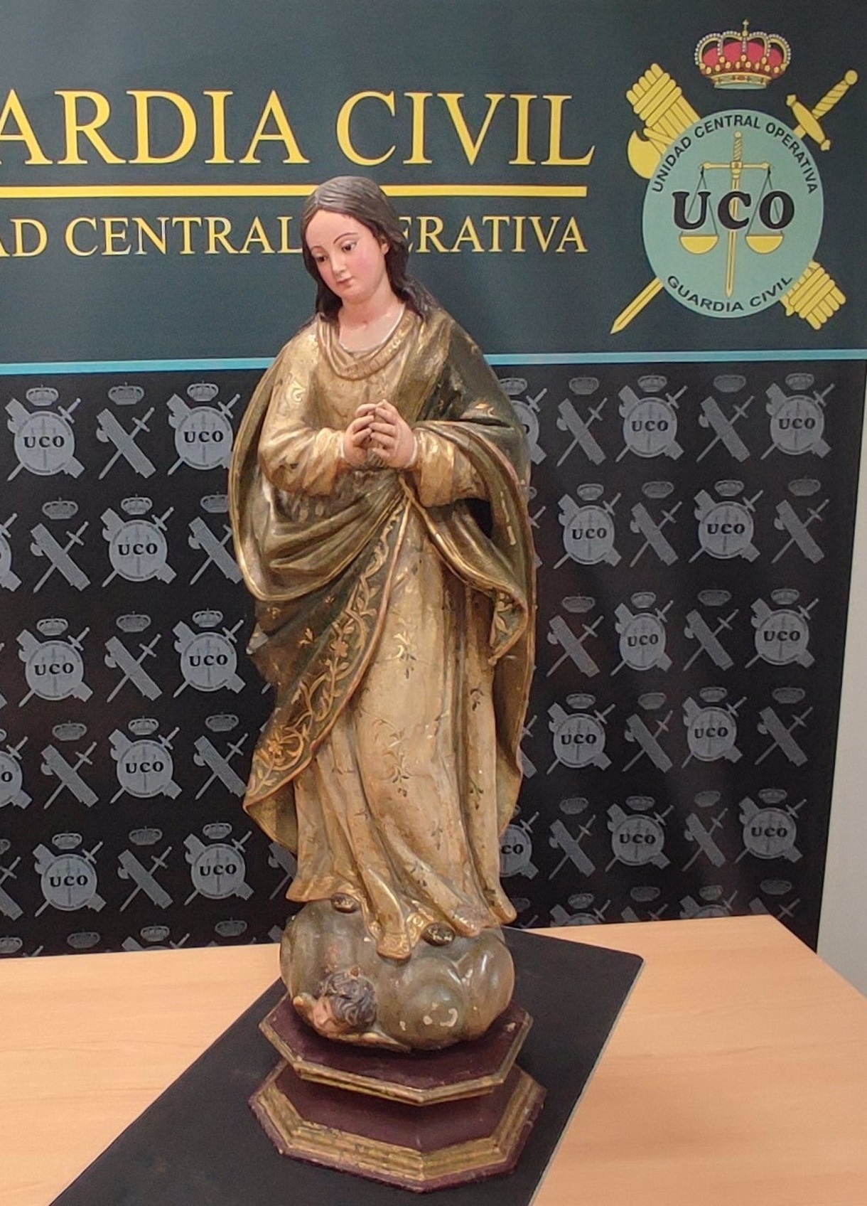 Aparece una talla de la Inmaculada robada en 2016 en Aznalcóllar