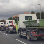 Camioneros marchan lento y vuelven a colapsar el tráfico en Cádiz