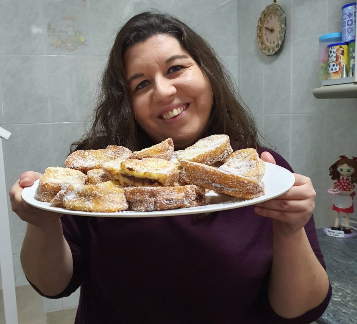 Receta: torrijas rellenas de crema de cacao