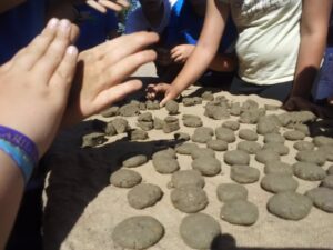 Niños malagueños hacen bombas de semillas para recuperar zonas degradadas