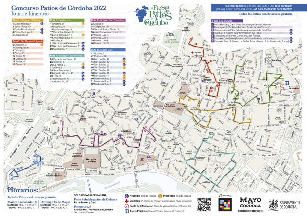 mapa patios cordoba 2022