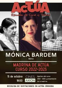 Mónica Bardem visitará Córdoba para inaugurar el curso teatral 2022-23